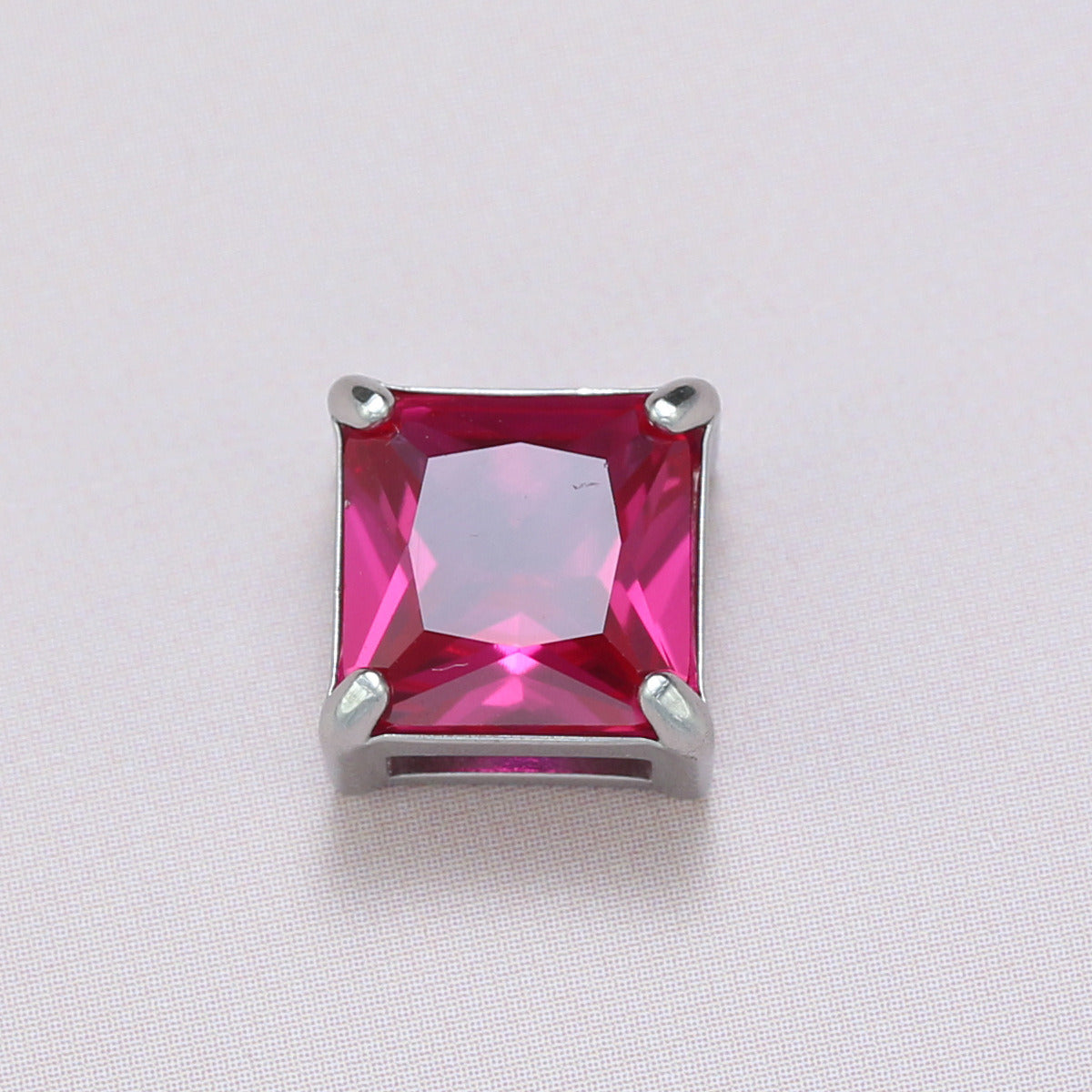 8mm Square Zircon Charms