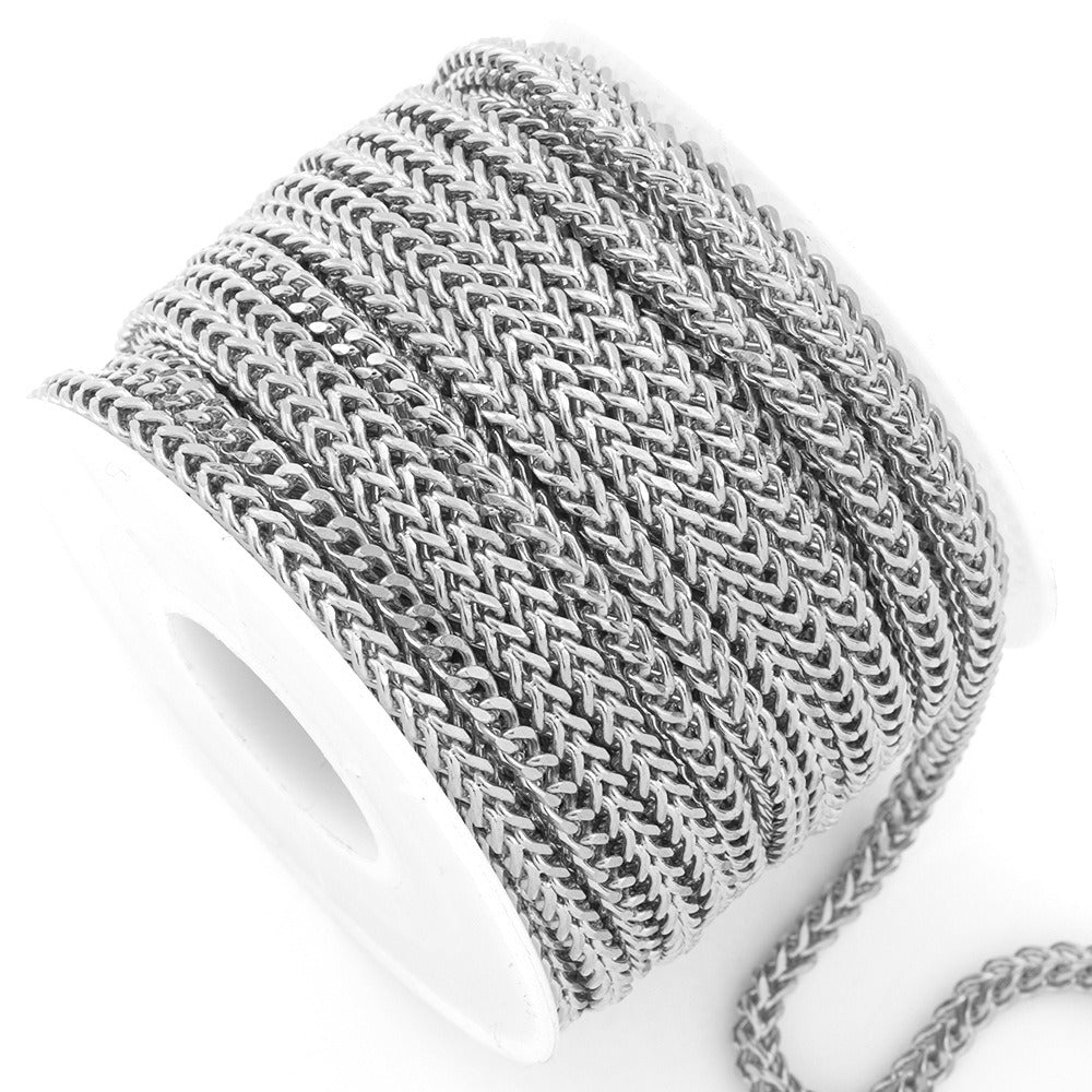 C1367 Cut braided chain-Vacuum Plating Waterproof Stainless steel chain