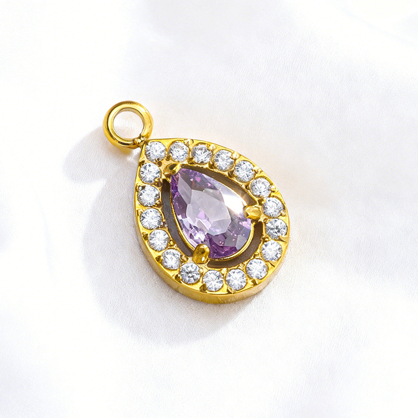 006 Colorful Drop Zircon Charms