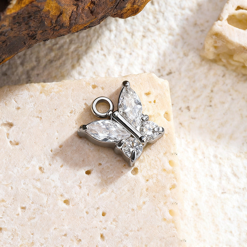 052 Colorful Zircon Butterfly charms