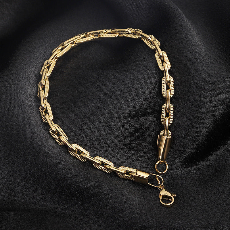 Stainless Steel Finished Thick Bracelet