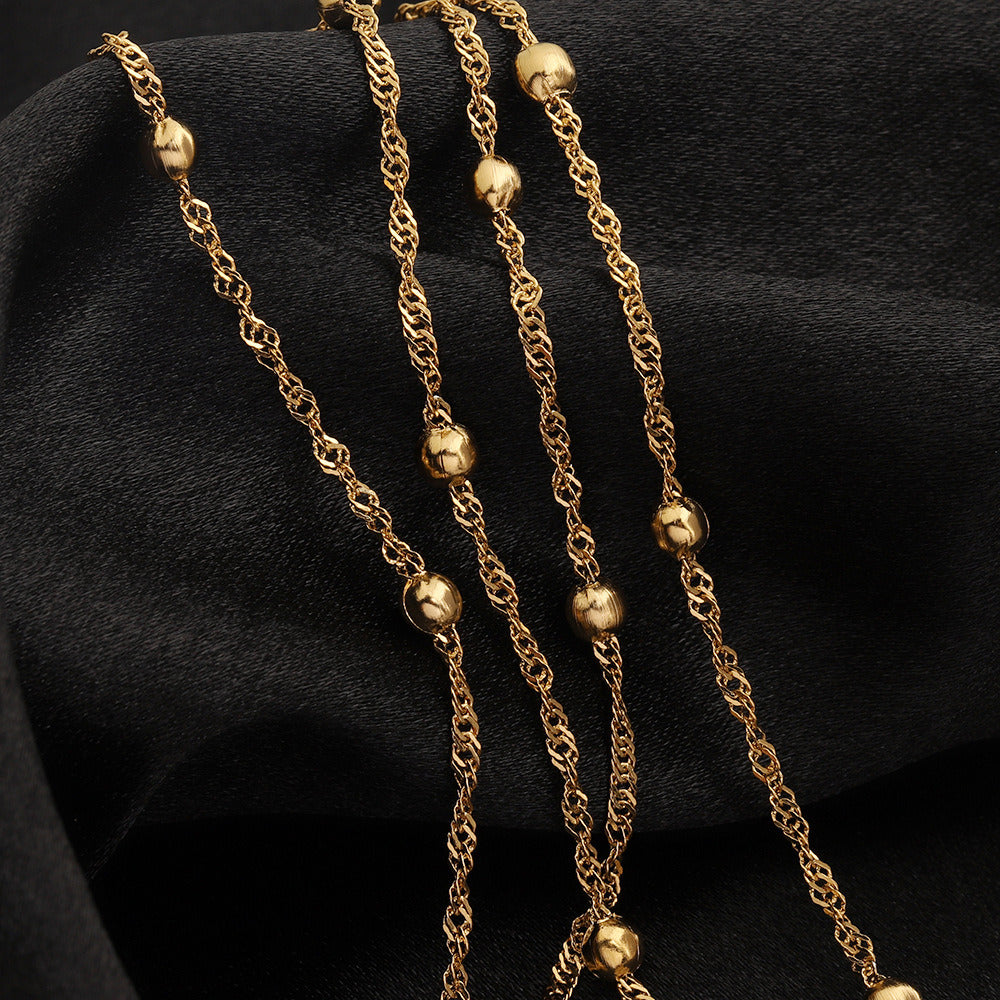C1794 4mm Beads Twisted Chain
