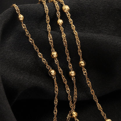 C1794 4mm Beads Twisted Chain