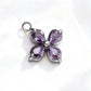 055 Colorful Zircon Four leaf Clover Charms