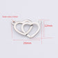 Double heart charm