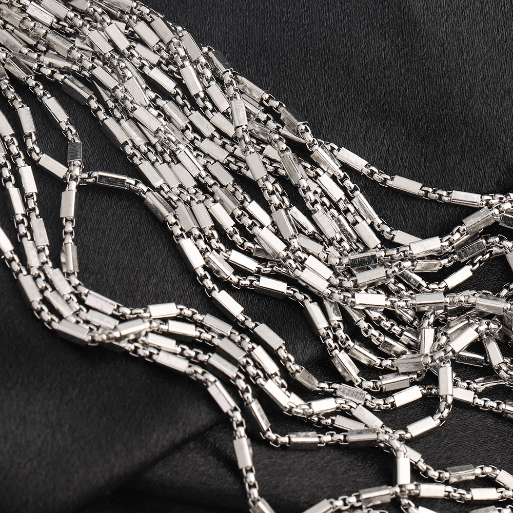 C1713 Square Pearl Tube chain