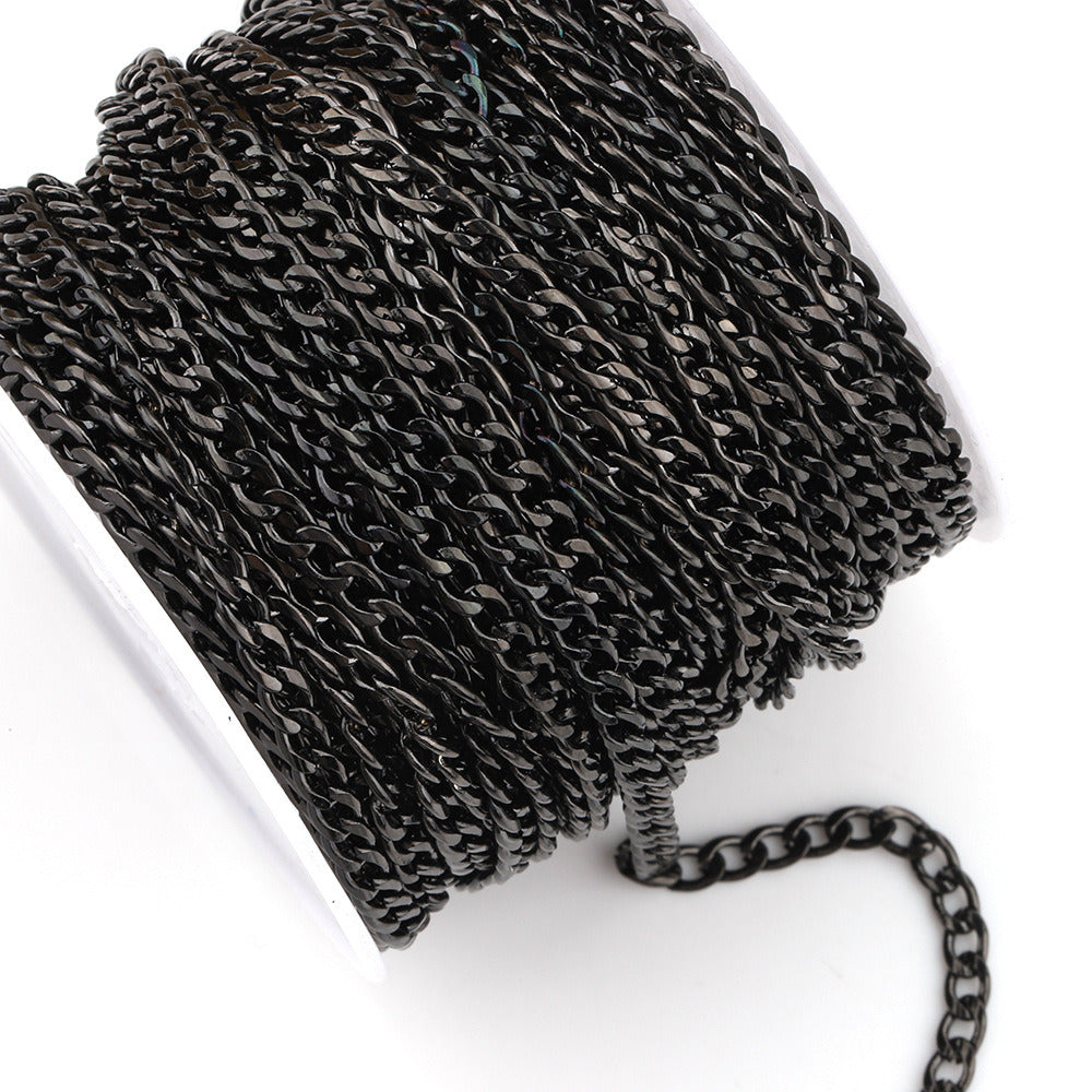 C1287 Four style black chain-Vacuum Plating Waterproof Stainless steel chain