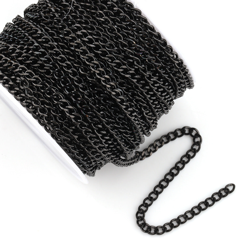 C1287 Four style black chain-Vacuum Plating Waterproof Stainless steel chain