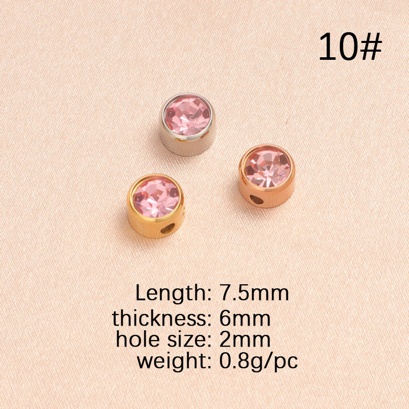 Birthstone small hole bead