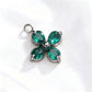 055 Colorful Zircon Four leaf Clover Charms