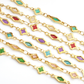 C1778 Glitter oil droplets clover chain