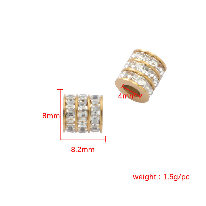 Spacer with diamonds charm