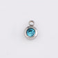 Birthstone small bead with hoop