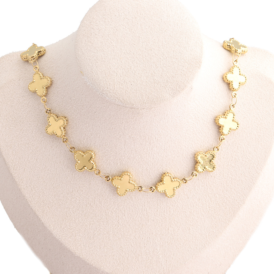 C1704 Stainless steel four leaf clover chain