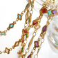 C1778 Glitter oil droplets clover chain