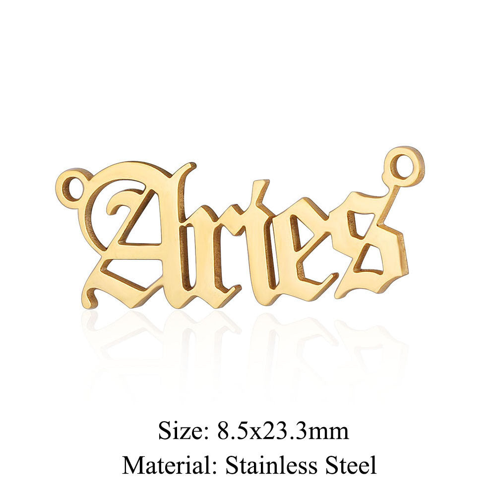 12 Zodiac Signs Charms in Stainless Steel
