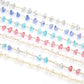 C1628 3D Heart crystal handmade chain