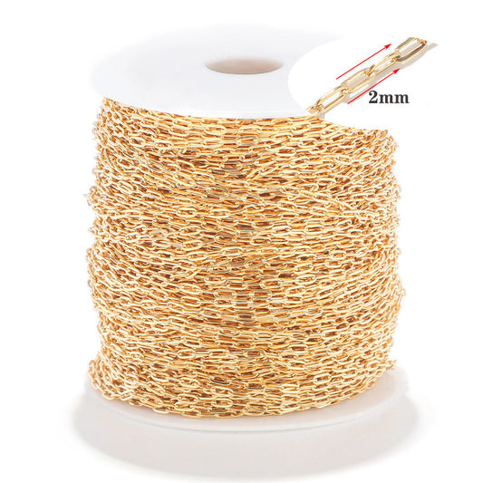 C1175 2mm Mini Paper clip Chain