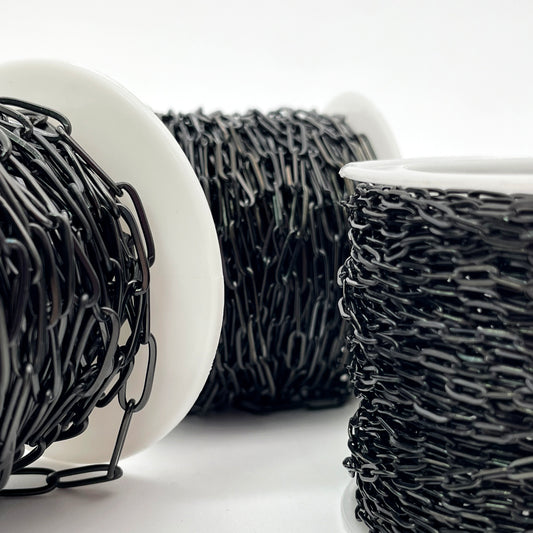 C1528 Paper clip black chain
