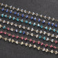 C1628 3D Heart crystal handmade chain