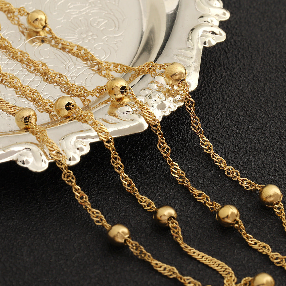 C1794 4mm Beads Twisted Chain