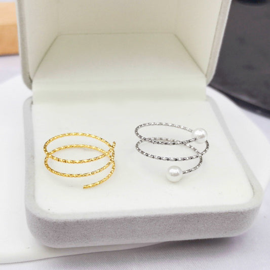 1mm Three layer engraved ring