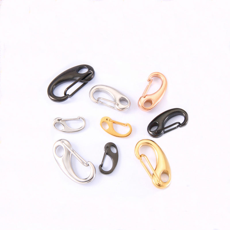 Stainless steel egg-shaped spring clasp