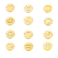 Round 12 Zodiac Signs Two Holes Charms