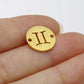 Round 12 Zodiac Signs Two Holes Charms