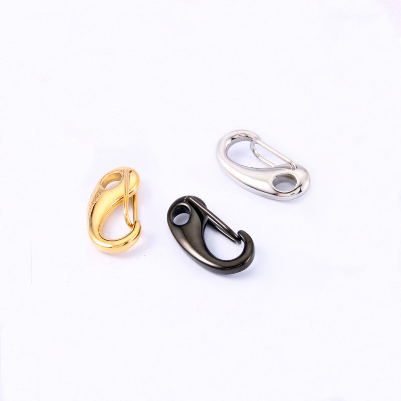 Stainless steel egg-shaped spring clasp