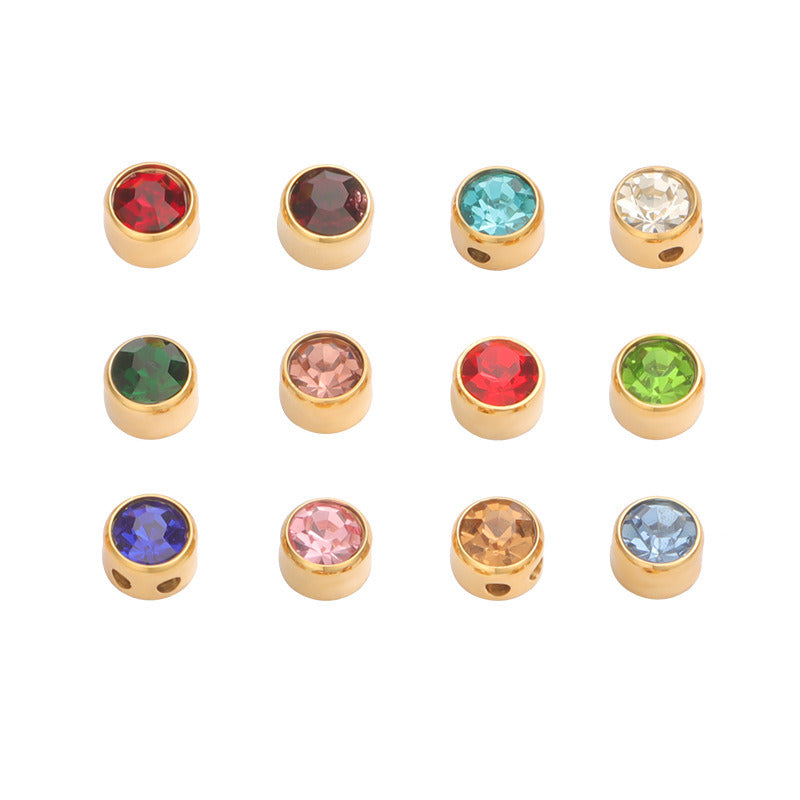 Birthstone small hole bead