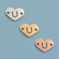 26 Heart Letter Two Holes Charms