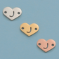 26 Heart Letter Two Holes Charms