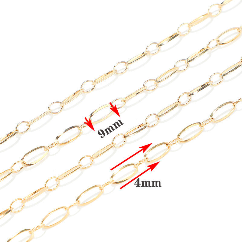 C1180 Circles and ovals chain-Vacuum Plating Waterproof Stainless steel chain