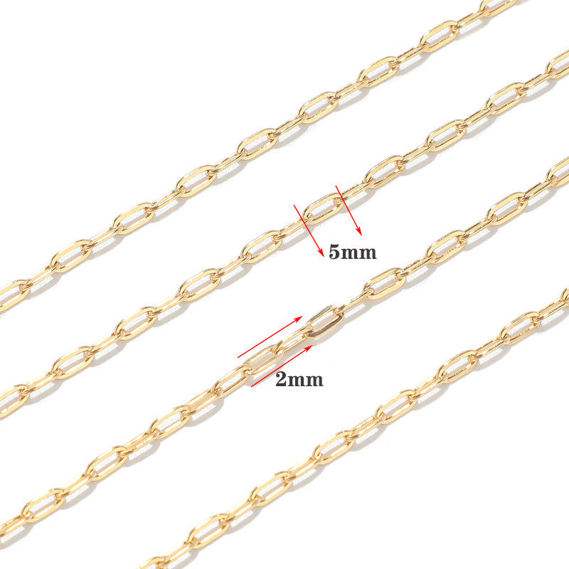 C1175 2mm Mini Paper clip Chain