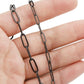 C1528 Paper clip black chain