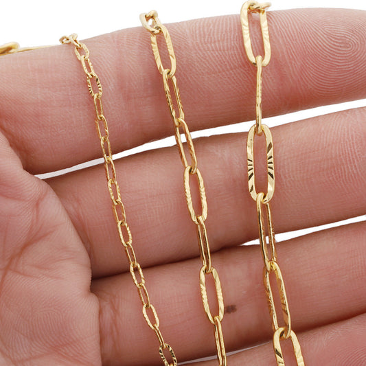 C1598 Sparkle Paper clip Chain