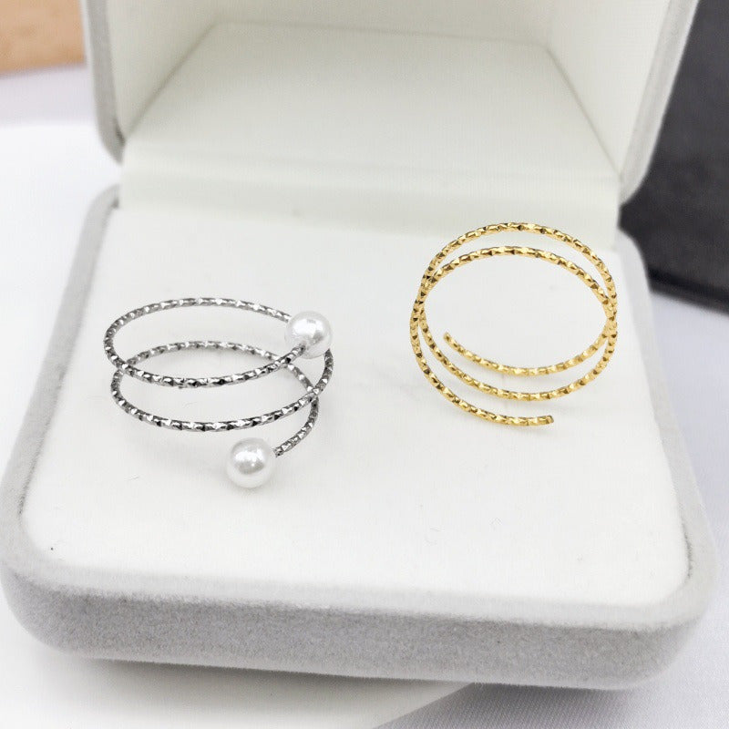 1mm Three layer engraved ring