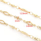 C1480 Lozenge shaped ball chain-Vacuum Plating Waterproof Stainless steel chain