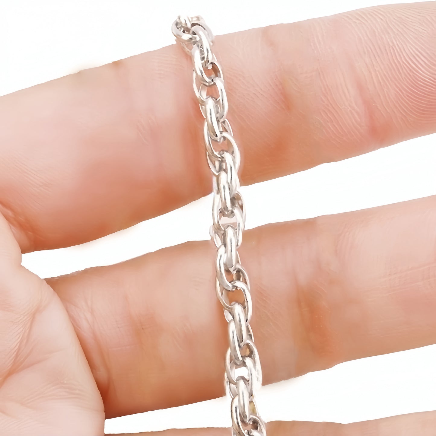 C1477 4mm Braided chocker-Vacuum Plating Waterproof Stainless steel chain