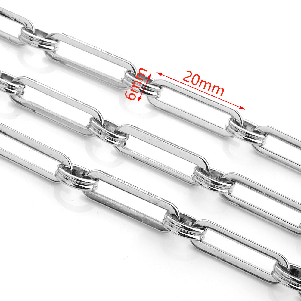 C1576 6mm 1:1 Long paper clip chain