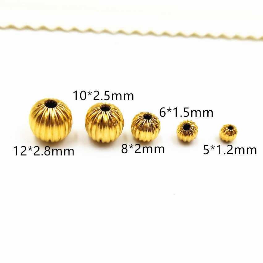 5pcs/pack 5/6/8mm Pumpkin Spacer Beads
