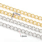 C1326 Ambossed oval twisted chain-Vacuum Plating Waterproof Stainless steel chain