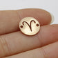 Round 12 Zodiac Signs Two Holes Charms