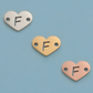 26 Heart Letter Two Holes Charms