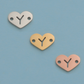 26 Heart Letter Two Holes Charms