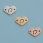 26 Heart Letter Two Holes Charms