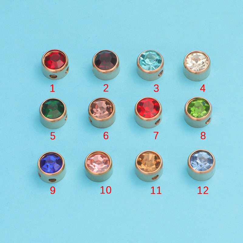 Birthstone small hole bead