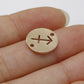 Round 12 Zodiac Signs Two Holes Charms
