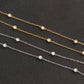 C1803 4mm Stainless Steel Zircon Beads Chain